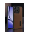 Realme Note 50 4g Kılıf Sara Kartvizitli Deri Kılıf - Taba