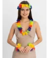 Rengarenk Hawaii Kolye Taç Bileklik Seti 4 Parça