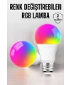 Renk Değiştirebilen Rgb Işıklı Led Ampul A+enerji 10 Watt Led Işık