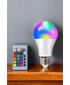 Renk Değiştirebilen Rgb Işıklı Led Ampul A+enerji 10 Watt Led Işık