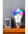 Renk Değiştirebilen Rgb Işıklı Led Ampul A+enerji 10 Watt Led Işık