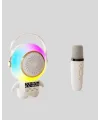 Renkli Işıklı Astronot Mini Bluetooth Speaker Ve Karaoke Mikrofon