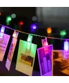 Renkli Işıklı Mandallı Fotoğraf Albümü 10 Lu - Rgb