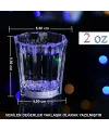Renkli Led Parlayan Fiber Optik Glow Işıklı Bardak 5,5 X 5,5 Cm 1 Adet
