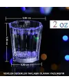Renkli Led Parlayan Fiber Optik Glow Işıklı Bardak 5,5 x 5,5 cm 1 Adet