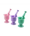 Renkli Plastik Havan - Mortar  Sarımsak Dövecek