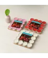 Renkli Yuvarlak Tea Light Mum 16lı