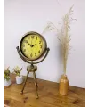 Retro Antique Üç Ayaklı Metal Eskitme Masa Saati