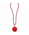 Retro Disko Topu Şekilli 8039ler 9039lar Kırmızı Renk Plastik Kolye