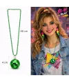 Retro Disko Topu Şekilli 8039ler 9039lar Yeşil Renk Plastik Kolye