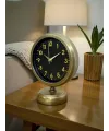 Retro Elegance 25 x 20 Cm Eskitme Metal Masa Saati