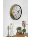 Retro Modern Roma Rakamlı 40 Cm Metal Duvar Saati