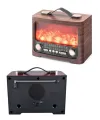 Retro Şömine Tasarımlı Bluetooth Hoparlör Fm Radyo Usb Tf Kart Müzik Çalar