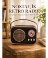 Retro Tarz Kablosuz Radyo – Bluetooth, Usb Ve Tf Kart Girişli