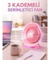 Rgb Işıklı 3 Kademeli Usb Şarjlı Masaüstü Vantilatör
