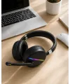 Rgb Işıklı Bluetooth Mikrofonlu Kulaklık Uzun Süreli Kullanım Type-c Şarjlı
