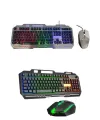 RGB Işıklı Gaming Oyuncu Klavye Q Klavye Mouse Hediyeli