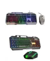 Rgb Işıklı Gaming Oyuncu Klavye Q Klavye Mouse Hediyeli