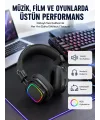 Rgb Işıklı Katlanabilir Bluetooth 5.3 Kulak Üstü Kulaklık
