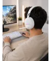Rgb Işıklı Mikrofonlu Bluetooth Kulaklık Beyaz Over-ear Tasarım Type-c Şarjlı
