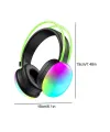 Rgb Işıklı Yüksek Ses Kaliteli Kablosuz Kulak Üstü Bluetooth Kulaklık
