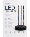 Rgb Led Dış Ve İç Mekan Süsleme Işığı 10 Çubuklu Şerit