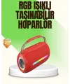 Rgb Led Işıklı 20w Taşınabilir Bluetooth Hoparlör Ipx6 Suya Dayanıklı