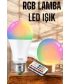 Rgb Led Lamba Led Işık Ampul Renk Değiştirebilen 100 Watt