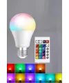 Rgb Led Lamba Led Işık Ampul Renk Değiştirebilen 100 Watt
