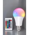Rgb Led Lamba Led Işık Ampul Renk Değiştirebilen 100 Watt