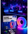 Rgb Neon Led Şerit Işık Kumandalı Usb Girişli Su Geçirmez Şerit Led