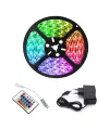 Rgb Şerit 5 Metre 16 Renkli Kumandalı Adaptörlü Çift Taraflı Bant