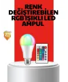 Rgb Uzaktan Kumandalı Led Ampul 16 Renkli A Kalite Orijinal