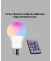 Rgb Uzaktan Kumandalı Led Ampul 16 Renkli A Kalite Orijinal