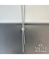 Rodyum 2 Mm Zirkon Taşlı Pirinç Kolyeler 48+5 Cm Uzatma Payı - Kl0087