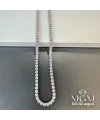 Rodyum 3 Mm Zirkon Taşlı Pirinç Kolyeler 40+5 Cm Uzatma Payı - Kl0078