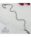 Rodyum Çelik Bileklikler 17+5 Cm Uzatma Payı - IEG0127
