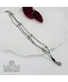 Rodyum Çelik Bileklikler 17+5 Cm Uzatma Payı - Kbl0137