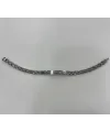 Rodyum Çelik  Erkek Çelik Bileklik Boy 21.5 Cm / En 0.6 Mm  - Ebl0042