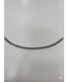 Rodyum Çelik  Erkek Çelik Bileklik Boy 21.5 Cm / En 0.6 Mm  - Ebl0043