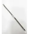 Rodyum Çelik  Erkek Çelik Bileklik Boy 21.5 Cm / En 0.6 Mm  - Ebl0050