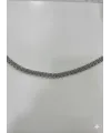 Rodyum Çelik  Erkek Çelik Bileklik Boy 21.5 Cm / En 0.8 Mm  - Ebl0037