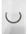 Rodyum Çelik  Erkek Çelik Bileklik Boy 21.5 Cm / En 0.9 Mm  - Ebl0038