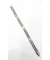 Rodyum Çelik  Erkek Çelik Bileklik Boy 21.5 Cm / En 1 Cm  - Ebl0054