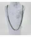 Rodyum Çelik Erkek Kolye 60 Cm - Ekl0013