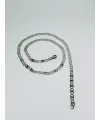 Rodyum Çelik Erkek Kolye 60 Cm - Ekl0017