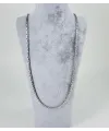 Rodyum Çelik Erkek Kolye 60 Cm - Ekl0021