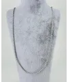 Rodyum Çelik Erkek Kolye 60 Cm - Ekl0024