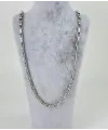 Rodyum Çelik Erkek Kolye 60 Cm - Ekl0035