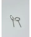 Rodyum  Çelik Erkek Küpe Çap (12 Mm) Kalınlık (2 Mm) - Ekp0028